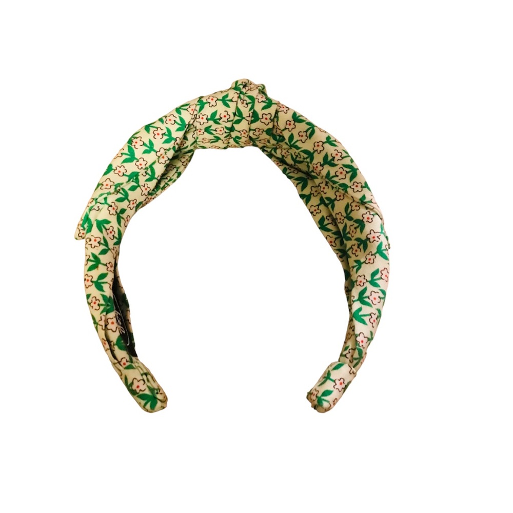 NWOT Cookie and the Dude White with green & red floral knot headband - Picture 1 of 10
